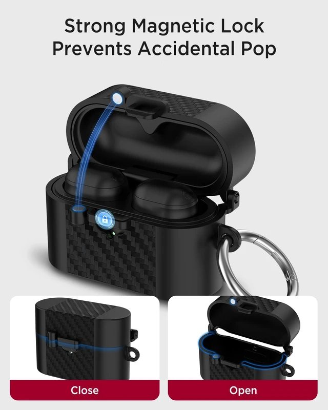 Alt view image 4 of 7 - Silicone Case Compatible for Sony WF-1000XM6, Magnetic Attraction Anti-Scratch Shockproof Dustproof Men and Women Full Protective Case Cover for Sony WF-1000XM6 Wireless Earbuds (Black)