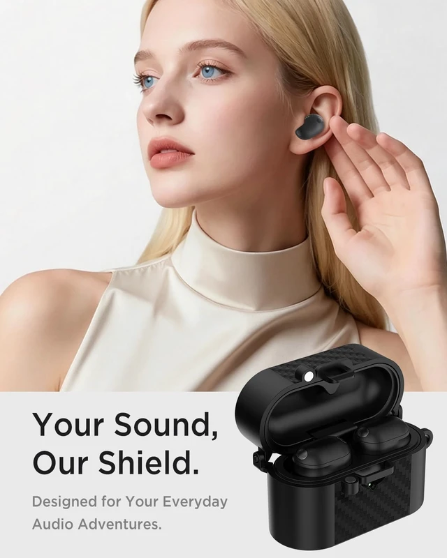 Alt view image 3 of 7 - Silicone Case Compatible for Sony WF-1000XM6, Magnetic Attraction Anti-Scratch Shockproof Dustproof Men and Women Full Protective Case Cover for Sony WF-1000XM6 Wireless Earbuds (Black)