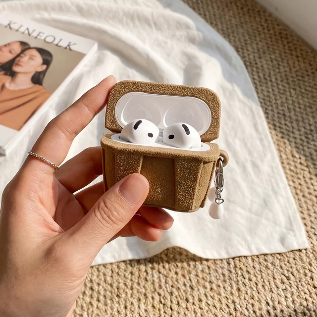 Alt view image 3 of 7 - Cute Case for AirPods 4 Case, 3D Egg Box AirPods 4th Generation Protective Cover with Keychain, Cartoon Kawaii Funny Silicone Airpods 4 Accessories (Egg Box)