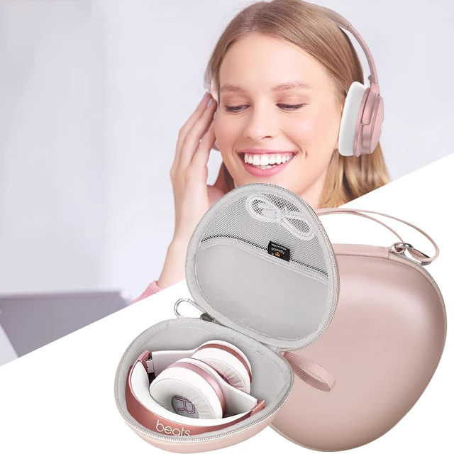 Alt view image 4 of 7 - Case for Beats Solo 4 / Studio Pro Wireless On-Ear Headphones -Rose Gold Comes with D-ring, Portable Hard Bag Stores the Headphone and USB Cables