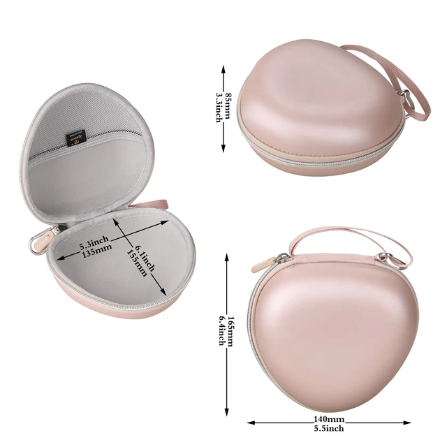 Alt view image 6 of 7 - Case for Beats Solo 4 / Studio Pro Wireless On-Ear Headphones -Rose Gold Comes with D-ring, Portable Hard Bag Stores the Headphone and USB Cables