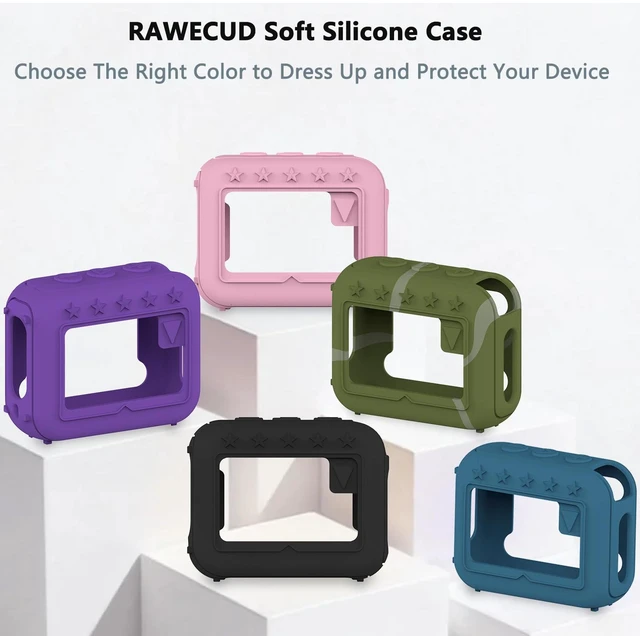 Alt view image 7 of 7 - Protective Case for JBL Go 4 Portable Bluetooth Speaker Accessories Hard Carrier and Silicone Cover for Go 4 Speaker, Shockproof Anti-Scratch Cases with Carabiner (Purple Cases)