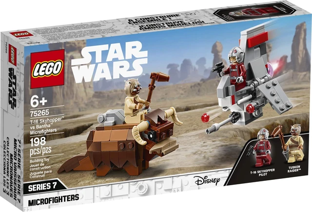 Alt view image 4 of 6 - Star Wars: A New Hope T-16 Skyhopper vs Bantha Microfighters 75265 Collectible Toy Building Kit for Kids, New 2020 (198 Pieces)