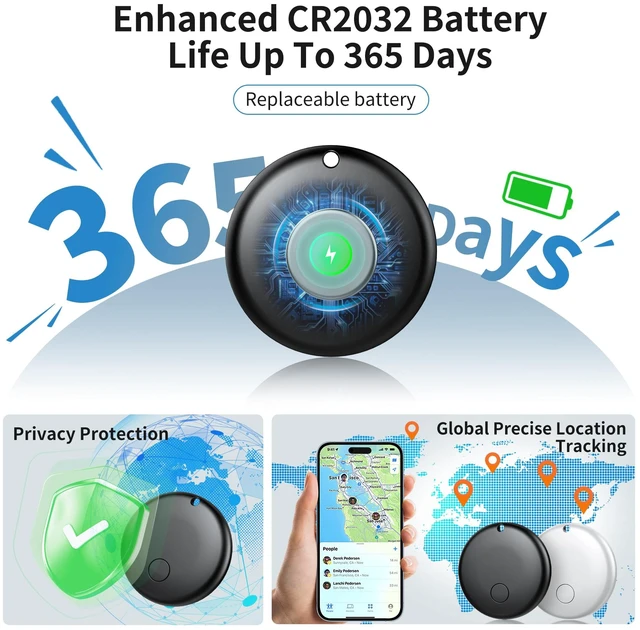 Alt view image 2 of 7 - 2026 Tracker Tags Item Locator, 4 Pack Tracker Tag-4 Pack Item Locator for Android & iOS Bluetooth Tracker