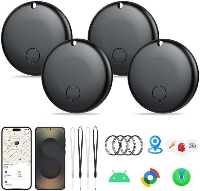 Main image of 2026 Tracker Tags Item Locator, 4 Pack Tracker Tag-4 Pack Item Locator for Android & iOS Bluetooth Tracker