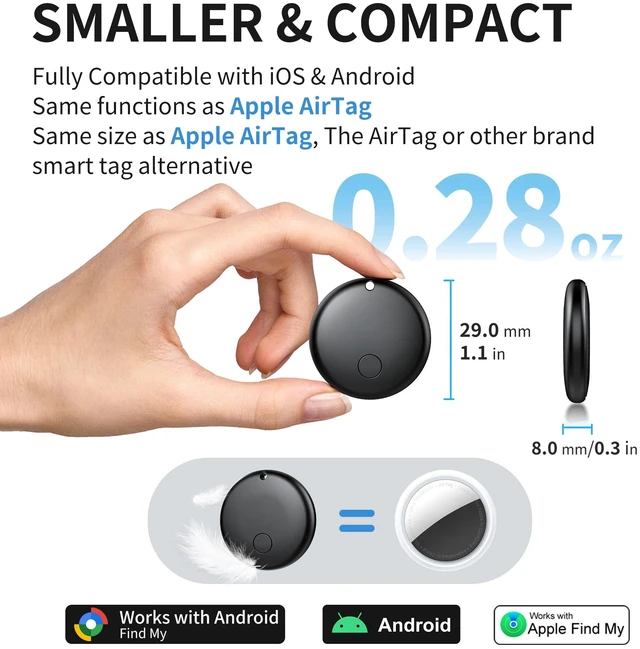 Alt view image 7 of 7 - 2026 Tracker Tags Item Locator, 4 Pack Tracker Tag-4 Pack Item Locator for Android & iOS Bluetooth Tracker