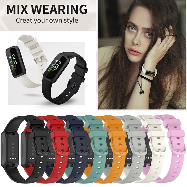 Alt view image 4 of 7 - Compatible with Fitbit Inspire 3 Bands, Replacement Soft Silicone Watch Straps Soft Wristband for Fitbit Inspire 3 Fitness Tracker Women&Men