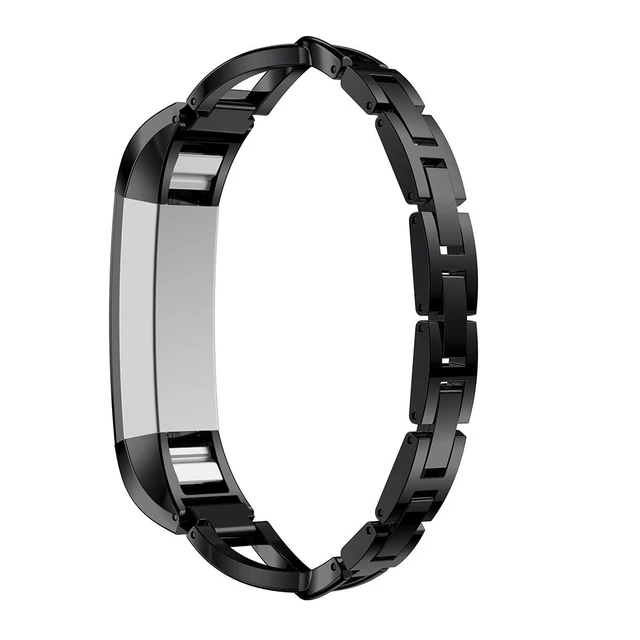 Alt view image 2 of 7 - for Fitbit Alta HR and Alta Bands Small Large, Jewelry Metal Replacement Band Accessory Strap Bracelet Bangle Wristband Rose Gold Silver Gold Black