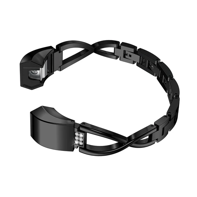 Alt view image 3 of 7 - for Fitbit Alta HR and Alta Bands Small Large, Jewelry Metal Replacement Band Accessory Strap Bracelet Bangle Wristband Rose Gold Silver Gold Black