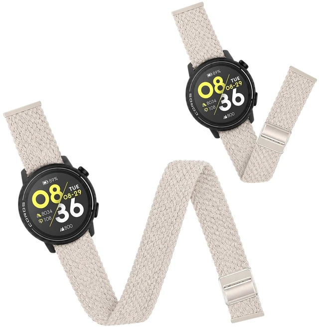 Main image of 2 Pack Ankle & Arm Compatible with COROS Pace 4/3/Pace Pro Strap Band Stretchy Nylon Magnetic Clasp Watch Band Quick Release, For COROS Apex 2 Pro/Pro/4 42mm/46mm for Men Women length 22-38CM