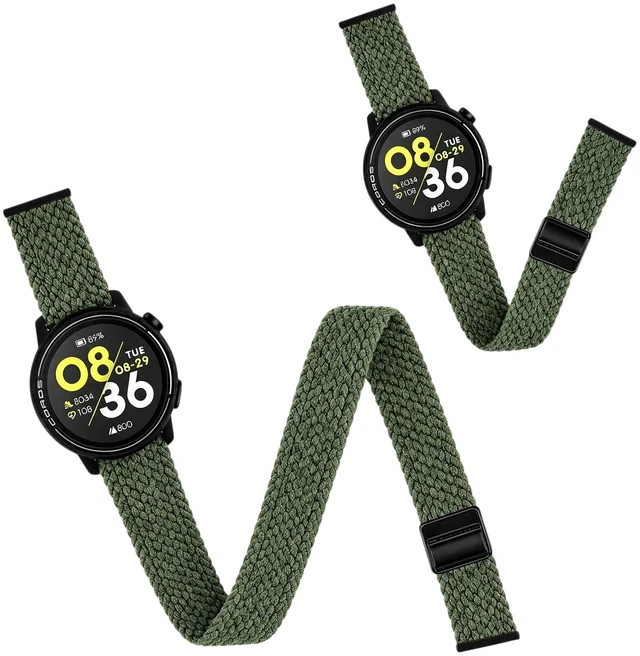 Main image of 2 Pack Ankle & Arm Compatible with COROS Pace 4/3/Pace Pro Strap Band Stretchy Nylon Magnetic Clasp Watch Band Quick Release, For COROS Apex 2 Pro/Pro/4 42mm/46mm for Men Women length 22-38CM