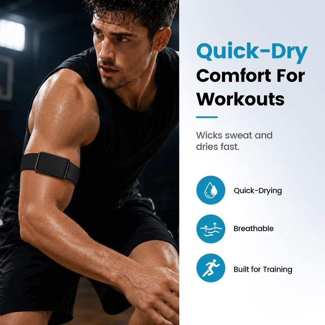 Alt view image 4 of 6 - Nylon Sport Band Compatible with Whoop 5.0 Bicep Bands One, Peak, Life Adjustable Elastic Arm Band for WHOOP 5.0/ MG Fitness Tracker, Sweat Resistant Bicep Strap Replacement for Whoop MG Life