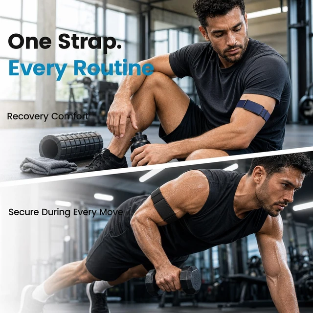 Alt view image 5 of 6 - Nylon Sport Band Compatible with Whoop 5.0 Bicep Bands One, Peak, Life Adjustable Elastic Arm Band for WHOOP 5.0/ MG Fitness Tracker, Sweat Resistant Bicep Strap Replacement for Whoop MG Life