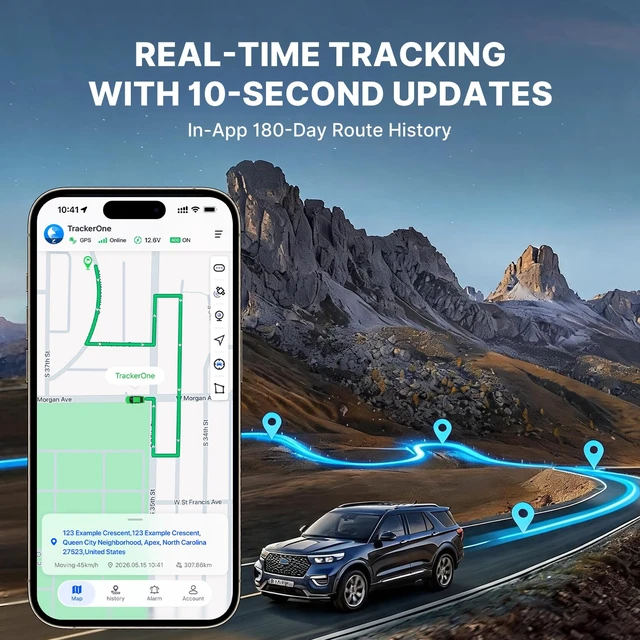 Alt view image 3 of 7 - GPS Tracker for Vehicles - Real-Time Tracking Device for Cars, Up to 60 Days of Battery Life, Magnetic & Waterproof Hidden Tracker Device, 180-Day Location Tracking (Subscription Required)
