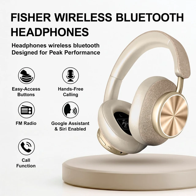 Alt view image 5 of 7 - LEXXON PRO Over Ear Headphones Wireless Bluetooth 5.3 Ultra Soft Comfort Cushion Headset with Mic, 12H Playtime, FM Radio, Micro SD TF Card, Swivel Design, Voice Assistant