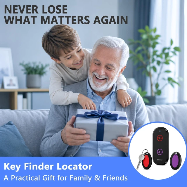 Alt view image 6 of 6 - Key Finder RF Wireless Remote Locator No App Required 131FT Working Range Ultra-Long Battery Life 80dB Silicone Buttons