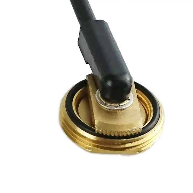 Alt view image 2 of 5 - Solid Brass NMO Antenna Mount with UHF Male PL259 Connector 10 ft RG58/U Coax Cable for for Ham UHF VHF CB Cellular Trucker Antenna (10ft NMO Mount NO L Bracket, Black)