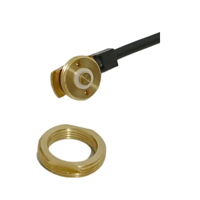 Alt view image 4 of 5 - Solid Brass NMO Antenna Mount with UHF Male PL259 Connector 10 ft RG58/U Coax Cable for for Ham UHF VHF CB Cellular Trucker Antenna (10ft NMO Mount NO L Bracket, Black)