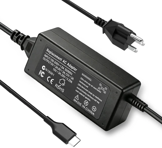 Main image of 65W 45W USB C Laptop Charger for LG Gram 14 15 16 17 Series 17Z90P 16Z90P Compatible with LG Gram 15Z90P 14Z90P 16Z90Q 14Z90Q 16T90P 16T90Q 17Z95P 17Z90Q 17Z90R 17Z90S 14Z90R 15Z90Q 15Z90R 16Z90R 20V