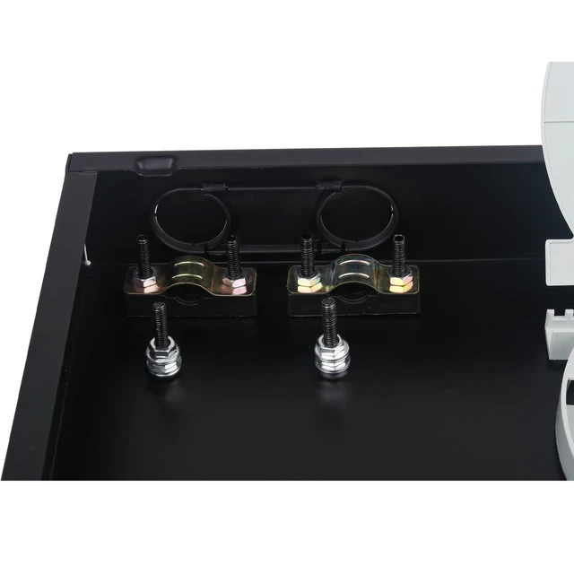 Alt view image 4 of 4 - 12 Fiber Port LC OM3 Multimode Fiber Box Wall/Desktop Mount Kit with LC OM3 pigtails & couplers, Indoor FTTH/network distribution, Wall mount or desktop terminal Enclosure with splice trays