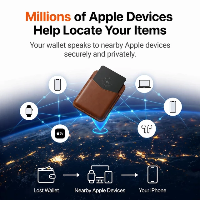 Alt view image 4 of 7 - Wallet Tracker Card 3 Pack, Works with Apple Find My (iOS Only), Rechargeable Bluetooth Anti-Loss Item Locator for Wallet, Passport, Luggage, Bags and Personal Items