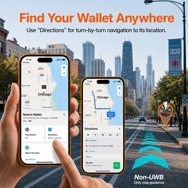 Alt view image 5 of 7 - Wallet Tracker Card 3 Pack, Works with Apple Find My (iOS Only), Rechargeable Bluetooth Anti-Loss Item Locator for Wallet, Passport, Luggage, Bags and Personal Items