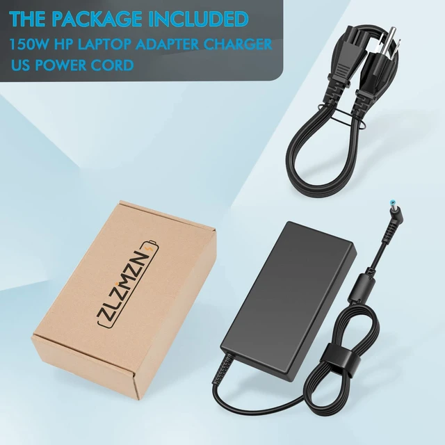 Alt view image 7 of 7 - 150W AC Charger for HP ZBook 15 15u 15v G3 G4 G5 G6 ZBook Studio 15 G3 G4 G5 G6 OMEN x by HP 15 17 Create G7 Victus 16 Fury 15 17 G7 G8 ADP-150XB B 917677-003 Laptop Power Adapter Cord