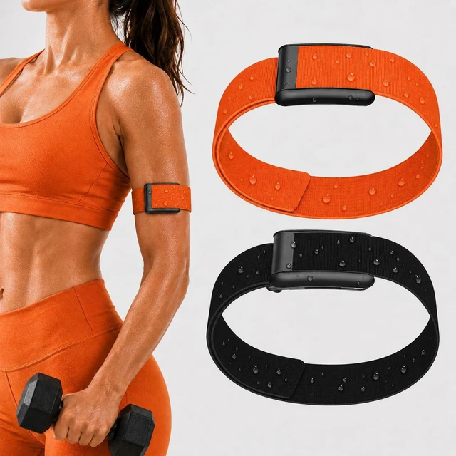 Main image of 2 Pack CoreKnit Bicep Bands Compatible with WHOOP 5.0, Peak, MG & Life, Adjustable Quick-Dry Elastic Upper Arm Straps for Workout, Running & Fitness