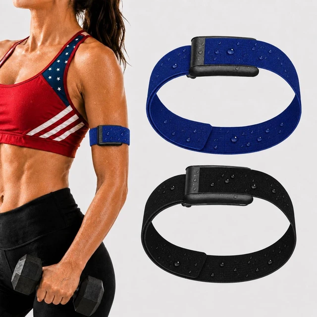 Main image of 2 Pack CoreKnit Bicep Bands Compatible with WHOOP 5.0, Peak, MG & Life, Adjustable Quick-Dry Elastic Upper Arm Straps for Workout, Running & Fitness