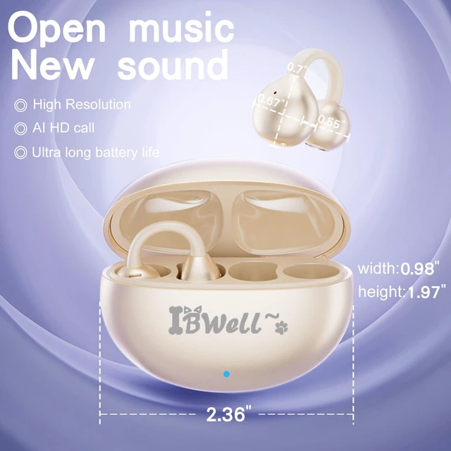 Alt view image 2 of 6 - AI Translation Earphones for Real-time Translation of 140 Languages and Accent Recognition, Noise Cancelling Earphones, Wireless Earphones (Beige)