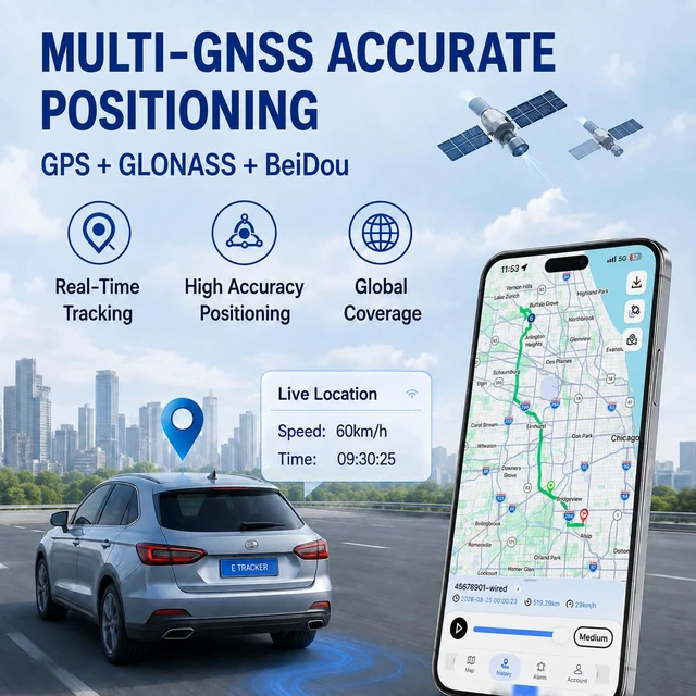 Alt view image 5 of 7 - Wired GPS Tracker for Vehicles, Real-Time Hidden Tracking Device for Cars Easy Installation Subscription Required Smart Safety Alerts Geofence Alerts Historical Routes Uninterrupted Tracking