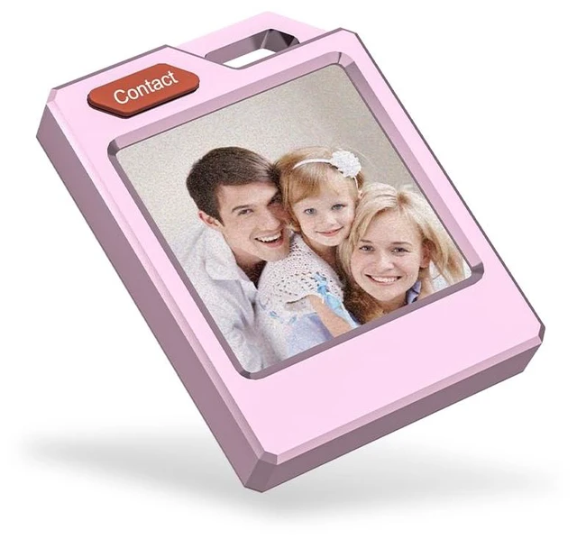 Main image of Color E-Ink Bluetooth Tracker Tag for Apple & Google Find My Custom color ID screen for luggage/keys. Loud alarm. Compatible with iOS & Android. Slim, durable travel tech gift idea