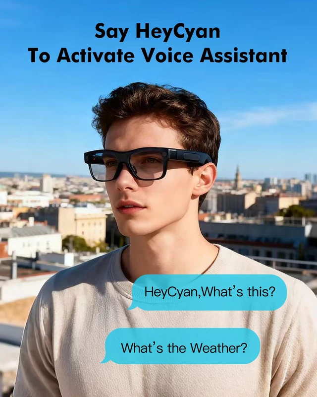Alt view image 5 of 6 - AI Smart Sunglasses with 4K HD 8MP Camera AI Assistant Translation Bluetooth Glasses for Women Men AG01
