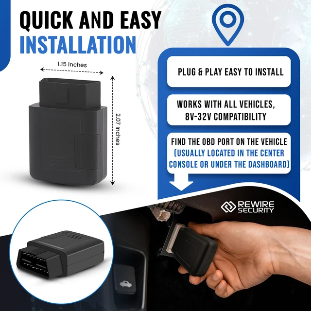 Alt view image 2 of 6 - DB3 4G OBD GPS Tracker, Plug & Play Vehicle Tracking Device Compact & Easy to Install, Portable Device for Cars, Trucks & Vans, Live Tracking, Low-Cost Subscription Plans
