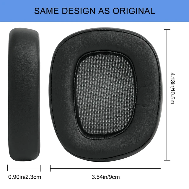 Alt view image 3 of 7 - Replacement Ear Pads for G933, Ear Cushions Compatible with Logitech G231, G433,G432, G533, G633, G635, G933, G935 Headphones, Premium Protein Leather Softer Memory Foam (Leather)