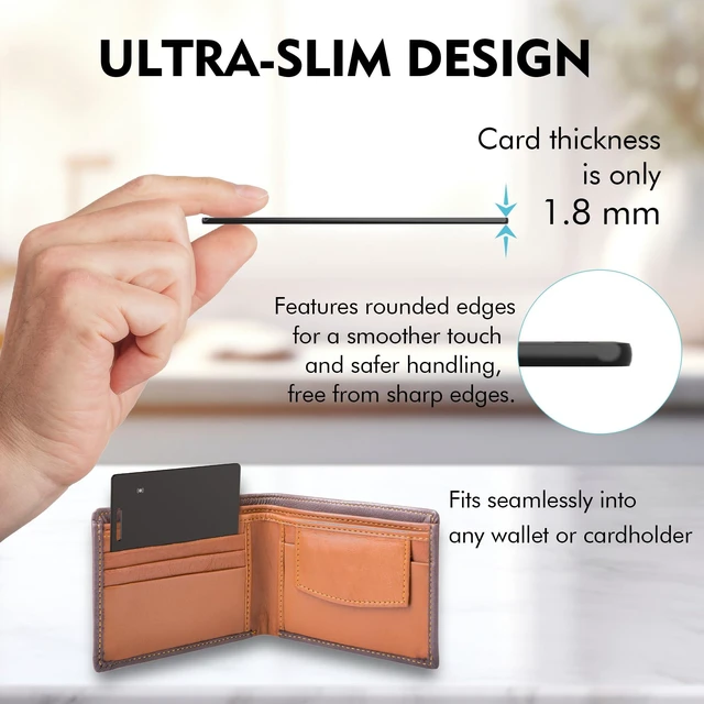 Alt view image 4 of 7 - Wallet Tracker Card, iOS Only Bluetooth Tracker Card with Find My app, Rechargeable Smart Wallet Finder GPS Tracker, Keys Finder and Item Locator for Keys, Bags, Passports