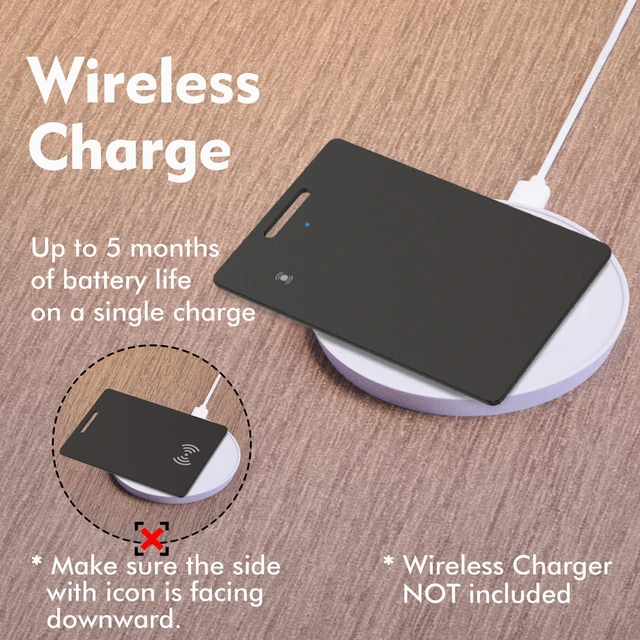 Alt view image 5 of 7 - Wallet Tracker Card, iOS Only Bluetooth Tracker Card with Find My app, Rechargeable Smart Wallet Finder GPS Tracker, Keys Finder and Item Locator for Keys, Bags, Passports