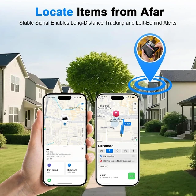Alt view image 4 of 7 - Compatible with AirTag Wallet Tracker, Smart Card Finder, Apple MFi Compatible (iOS Only), App Controlled Anti Loss GPS Tracker, IP68 Waterproof, Item Locator for Luggage Tags, Purses
