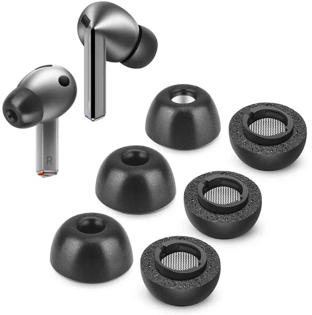 Main image of Memory Foam Tips for Samsung Galaxy Buds 4 Pro/Buds 3 Pro, 3 Pairs, Extra Large