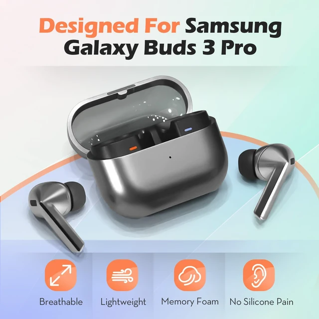 Alt view image 2 of 7 - Memory Foam Tips for Samsung Galaxy Buds 4 Pro/Buds 3 Pro, 3 Pairs, Extra Large