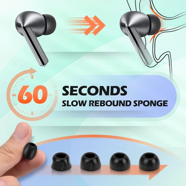 Alt view image 5 of 7 - Memory Foam Tips for Samsung Galaxy Buds 4 Pro/Buds 3 Pro, 3 Pairs, Extra Large
