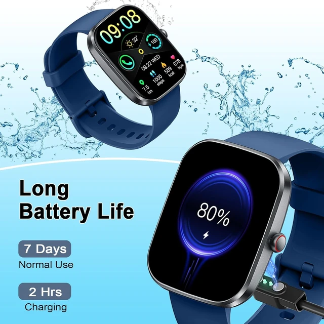 Alt view image 7 of 7 - Smart Watch(Answer/Make Call), 1.91" Smartwatch for Men Women, NEW Fitness Watch with 110+ Sport Modes, Fitness Activity Tracke with Pedometer/Sleep Monitor/Heart Rate/IP68 Waterproof, for Android iOS