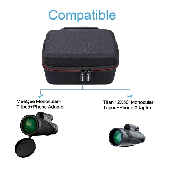 Alt view image 6 of 7 - LTGEM Monocular Case Hard Carrying Case Compatible for Gosky 12X55 or Titan 12X50 or Pankoo 40X60 High Power Prism Monocular Telescope