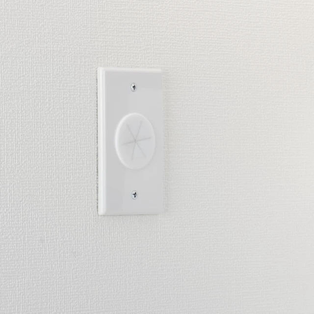 Alt view image 5 of 6 - Cable Wall Plate 10 pack, Cable Pass Through Wall Plate White with Round Silicone Passthrough for Low Voltage Cables, Cord Hider for Wall Mount Flat TV, Home Theater Media System