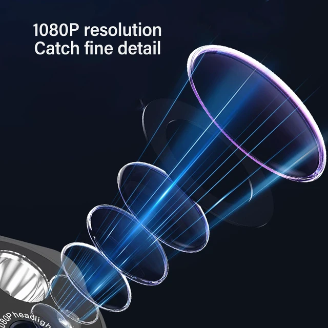 Alt view image 4 of 7 - Head Mounted Sports Camera, 1080P Adjustable Lighting Angle Sports Camera, 1000mAh Smart Sensing Wearable Body Camera with 2.0M CMOS Sensor, for Running