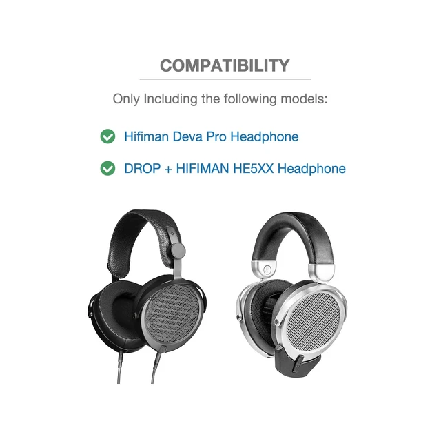 Alt view image 2 of 7 - Ear Pads Cushion for Hifiman Deva Pro Headphone, Replacement Earpads with Memory Foam (Polyester Hybrid)