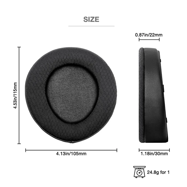 Alt view image 4 of 7 - Ear Pads Cushion for Hifiman Deva Pro Headphone, Replacement Earpads with Memory Foam (Polyester Hybrid)