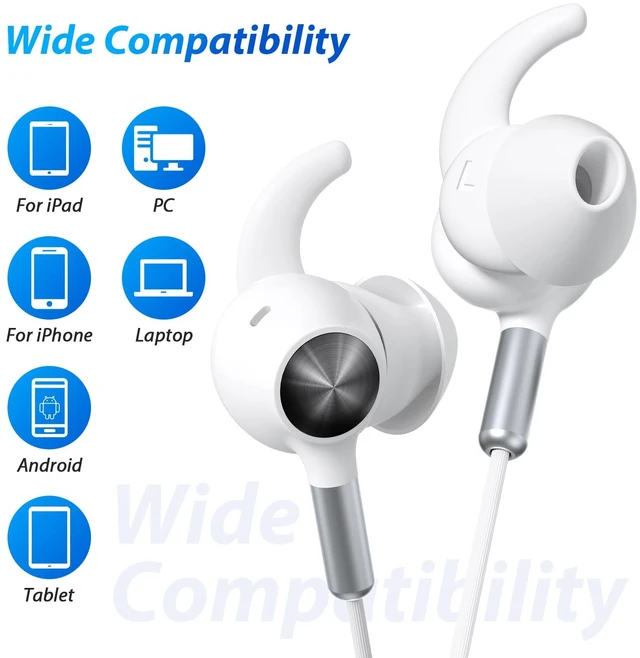 Alt view image 5 of 7 - USB C Headphones Wingtip Wired Earbuds Noise Isolation Magnetic in Ear Buds Head Phone Type C Earphone for iPhone 18 Pro Max 17 16e 16 15 HiFi Stereo Headset for iPad A16 for Samsung S26 Ultra S25 A17