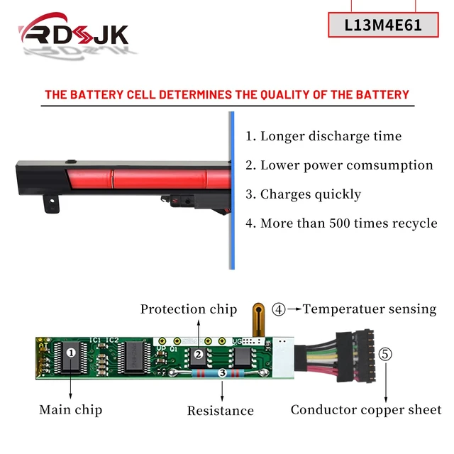 Alt view image 4 of 7 - L13M4E61 L13S4E61 L13L4E61 L13S4A61 L13L4A61 L13M4A61 Laptop Battery for Lenovo M50-70 M50-70A Flex 2-14 2-14D 2-15 2-15D Flex2 14 14D 15 15D 20377 Series 121500260 121500261 2ICR19/66-2 7.44V 41.6Wh