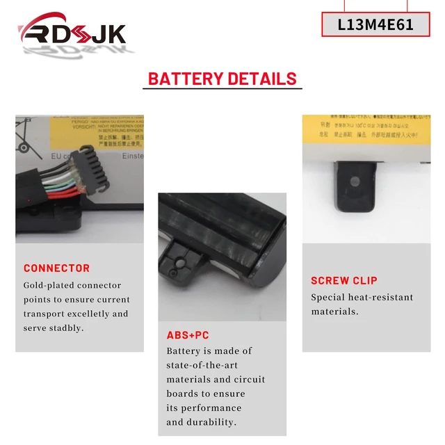 Alt view image 5 of 7 - L13M4E61 L13S4E61 L13L4E61 L13S4A61 L13L4A61 L13M4A61 Laptop Battery for Lenovo M50-70 M50-70A Flex 2-14 2-14D 2-15 2-15D Flex2 14 14D 15 15D 20377 Series 121500260 121500261 2ICR19/66-2 7.44V 41.6Wh